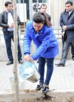 Leyla Əliyevanın təşəbbüsü ilə Bakıda yeni ağaclar əkildi (FOTO)