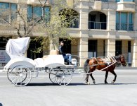 Turistlər Avropa Oyunları öncəsi Bakını gəzirlər (FOTO)