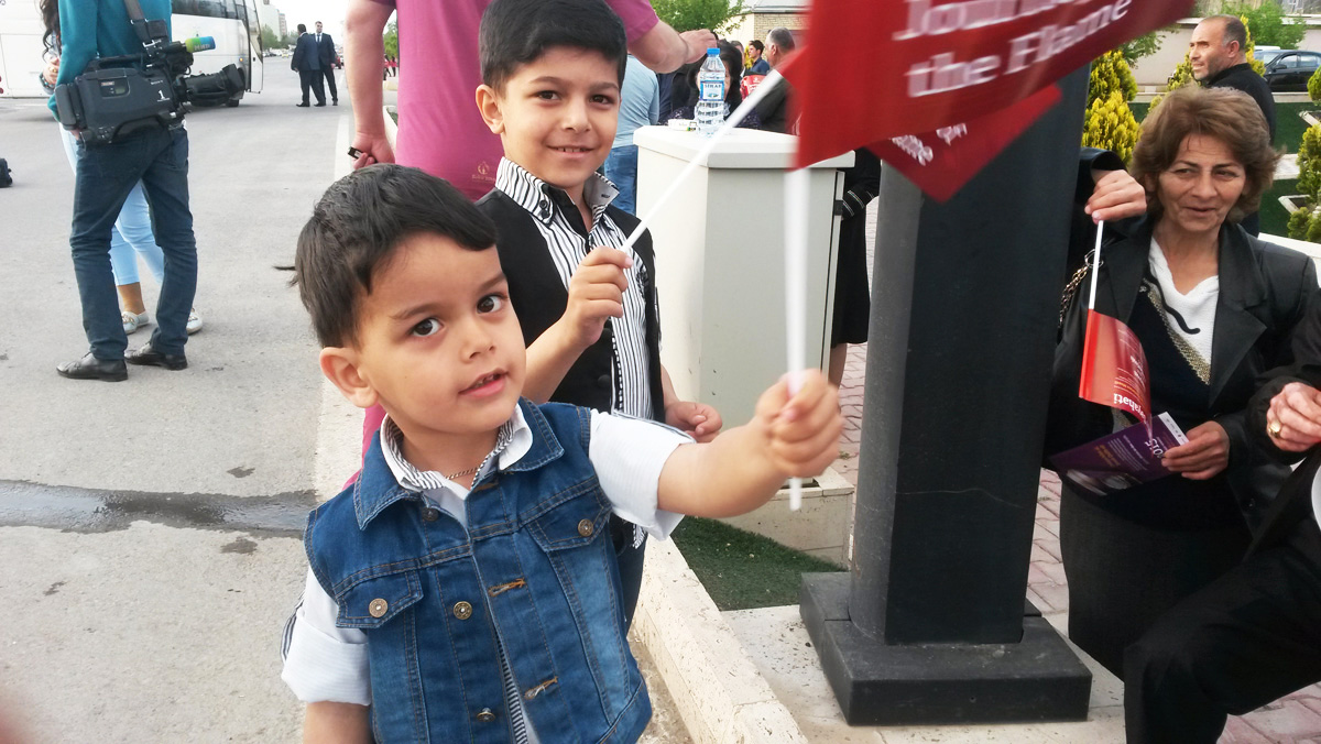I Avropa Oyunlarının alovu Naxçıvanda təmtəraqla qarşılanıb (FOTO)