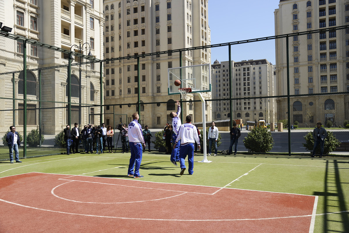 Serbiyalı basketbolçular Bakı-2015 obyektlərini yüksək qiymətləndiriblər (FOTO)