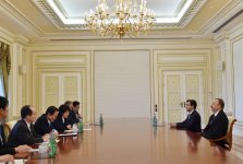 İlham Əliyev Yaponiya Baş naziri müavininin başçılıq etdiyi nümayəndə heyətini qəbul edib (FOTO)