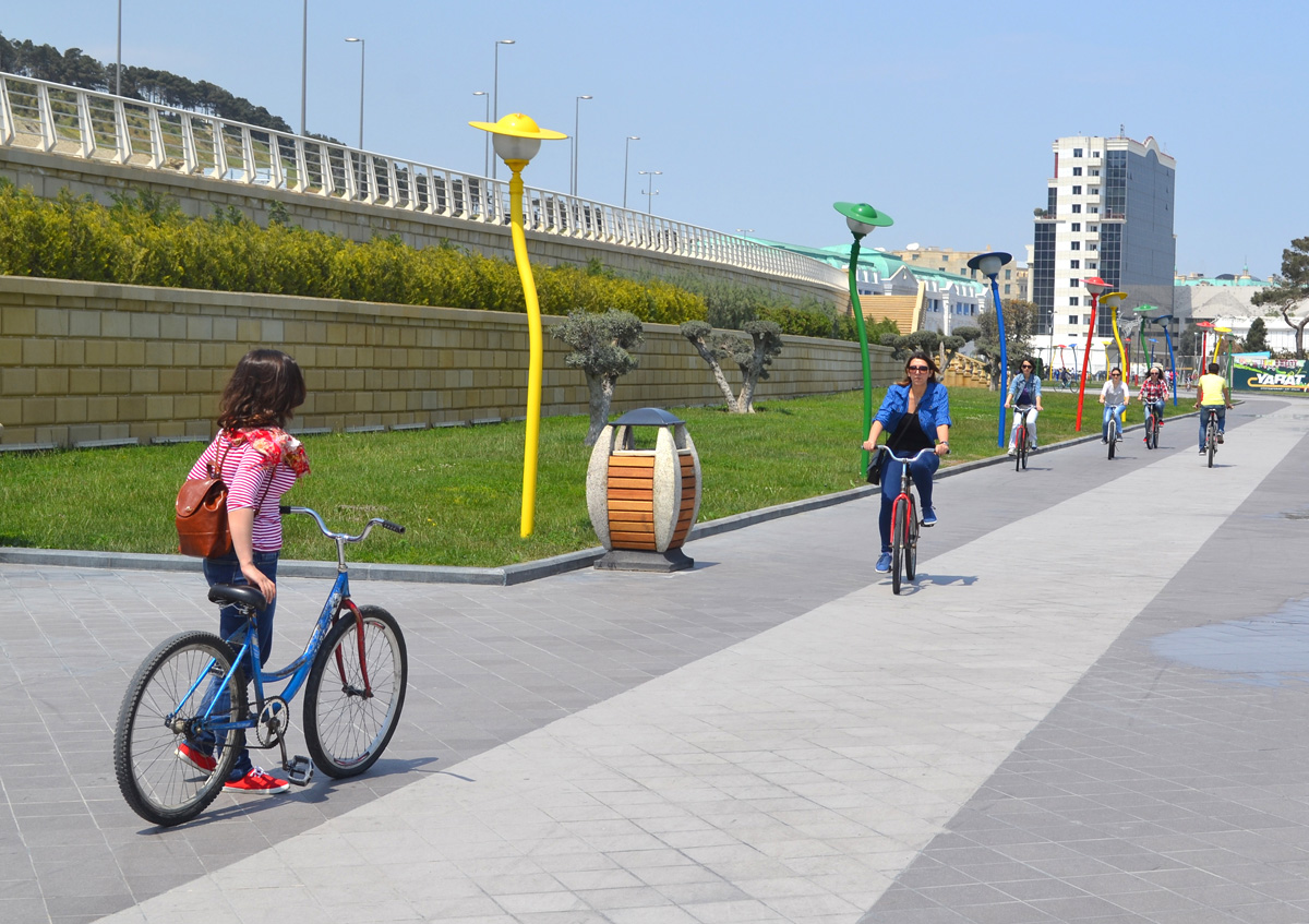 Bakı bulvarı, velosipedlər və Avropa Oyunları (FOTO)
