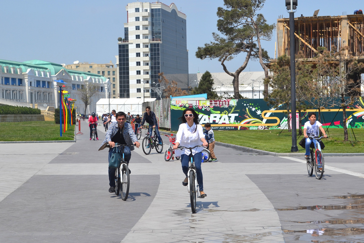 Bakı bulvarı, velosipedlər və Avropa Oyunları (FOTO)