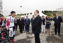 Prezident İlham Əliyev və xanımı Veloparkın açılışında iştirak ediblər (FOTO)