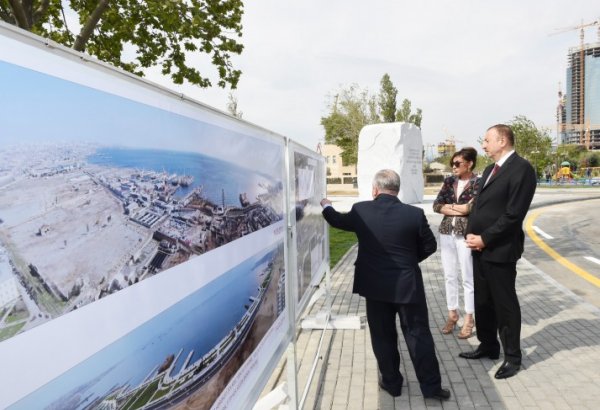 Prezident İlham Əliyev və xanımı Bakıda dənizkənarı yolun açılışında iştirak ediblər (FOTO)