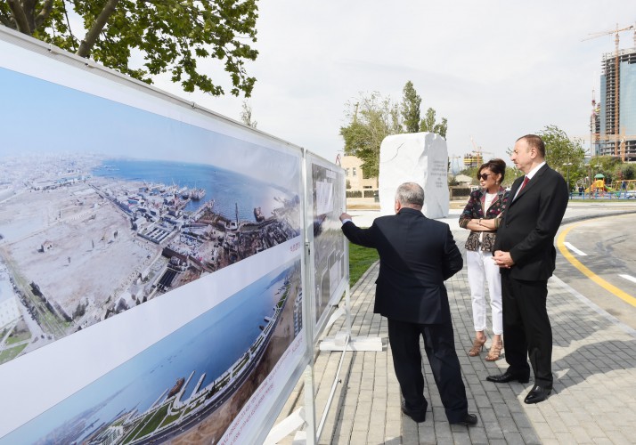 Prezident İlham Əliyev və xanımı Bakıda dənizkənarı yolun açılışında iştirak ediblər (FOTO)