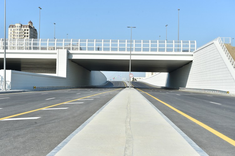 Prezident İlham Əliyev Bakı Olimpiya Stadionu ətrafında inşa olunan yol-nəqliyyat infrastrukturunun açılışında iştirak edib  (FOTO)