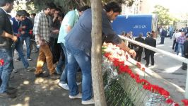 Bakıda yanğın zamanı ölənlər anıldı (FOTO)