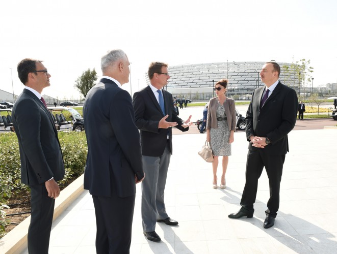 Prezident İlham Əliyev və xanımı Böyükşor bulvarının və parkının açılışında iştirak ediblər (FOTO)