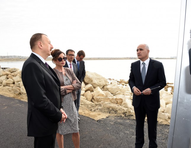 Prezident İlham Əliyev və xanımı Böyükşor bulvarının və parkının açılışında iştirak ediblər (FOTO)
