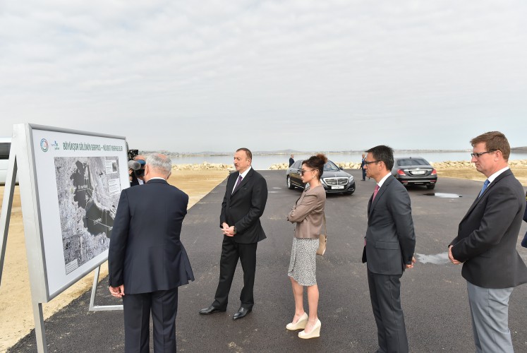 Prezident İlham Əliyev və xanımı Böyükşor bulvarının və parkının açılışında iştirak ediblər (FOTO)