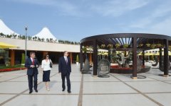 Prezident İlham Əliyev və xanımı Bakıda ailəvi istirahət mərkəzinin açılışında iştirak ediblər (FOTO)