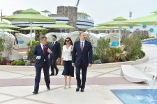 Prezident İlham Əliyev və xanımı Bakıda ailəvi istirahət mərkəzinin açılışında iştirak ediblər (FOTO)