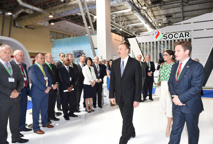 Prezident İlham Əliyev və xanımı Caspian Oil & Gas və Caspian Power sərgilərinin açılış mərasimində iştirak edir (FOTO)