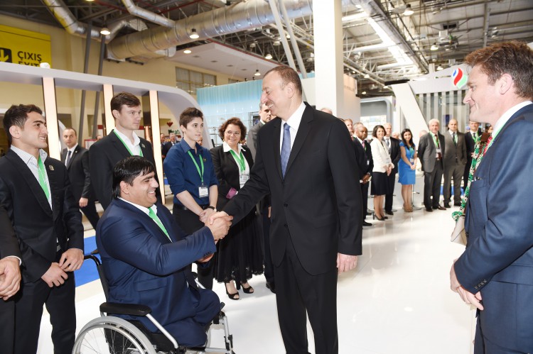 Prezident İlham Əliyev və xanımı Caspian Oil & Gas və Caspian Power sərgilərinin açılış mərasimində iştirak edir (FOTO)