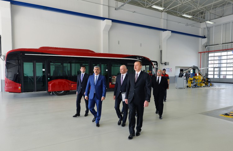 Prezident İlham Əliyev ilk Avropa Oyunları üçün avtobus deposu və təlim mərkəzinin açılışında iştirak edib (FOTO)