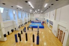 Prezident İlham Əliyev və xanımı Azərbaycan Boks Federasiyasının inzibati binasının və “Qafqaz Baku Sport Hotel”in açılışlarında iştirak ediblər (FOTO)