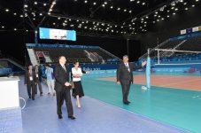 Prezident İlham Əliyev və xanımı Avropa Oyunlarında idman yarışlarının keçiriləcəyi "Baku Crystall Hall"da yaradılan şəraitlə tanış olublar (FOTO)