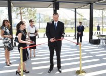 Prezident İlham Əliyev və xanımı Avropa Oyunları Parkının qarşısında salınan yeni parkla tanış olublar (FOTO)