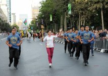 Prezident İlham Əliyev Dənizkənarı Milli Parkdakı “Sadko” limanında Avropa Oyunlarının məşəlini qəbul etdi (FOTO)