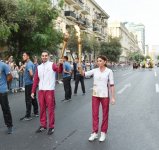 Prezident İlham Əliyev Dənizkənarı Milli Parkdakı “Sadko” limanında Avropa Oyunlarının məşəlini qəbul etdi (FOTO)