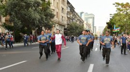 Prezident İlham Əliyev Dənizkənarı Milli Parkdakı “Sadko” limanında Avropa Oyunlarının məşəlini qəbul etdi (FOTO)