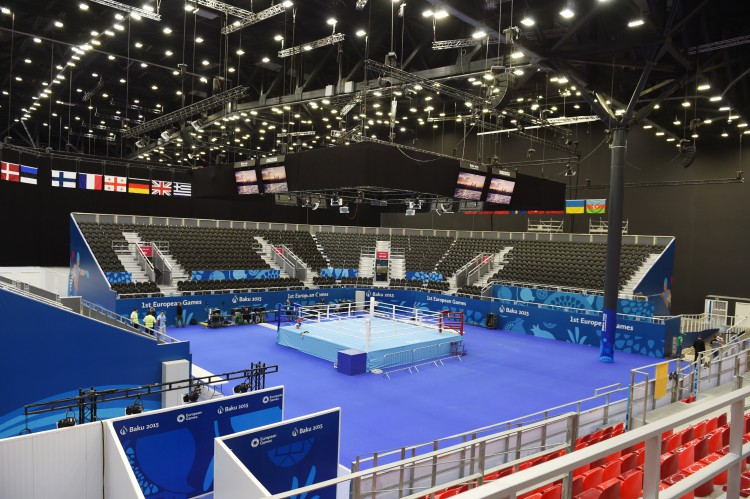 Prezident İlham Əliyev və xanımı Avropa Oyunlarında idman yarışlarının keçiriləcəyi "Baku Crystall Hall"da yaradılan şəraitlə tanış olublar (FOTO)