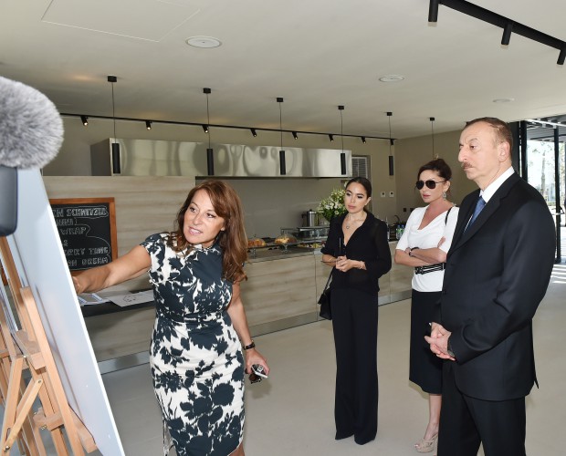 Prezident İlham Əliyev və xanımı Avropa Oyunları Parkının qarşısında salınan yeni parkla tanış olublar (FOTO)