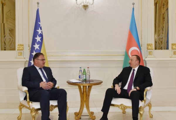 Azərbaycan Prezidenti Bosniya və Herseqovinanın Rəyasət Heyətinin Sədrini qəbul edib