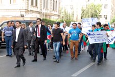 Avropa İttifaqının Azərbaycandakı nümayəndəliyi qarşısında piket keçirilib (FOTO) (ƏLAVƏ OLUNUB)