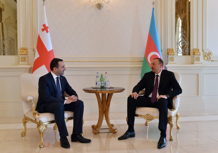 İlham Əliyev İrakli Qaribaşvilini qəbul edib
