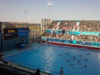 Kişilər arasında su polosu yarışması: Azərbaycan Rumıniyaya məğlub oldu (FOTO)