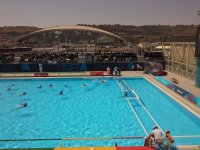 Kişilər arasında su polosu yarışması: Azərbaycan Rumıniyaya məğlub oldu (FOTO)