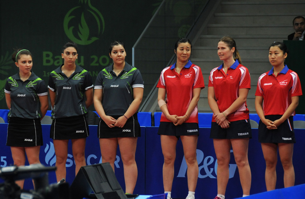 I Avropa Oyunları çərçivəsində qadınlar arasında stolüstü tennis üzrə komanda yarışları başlayıb