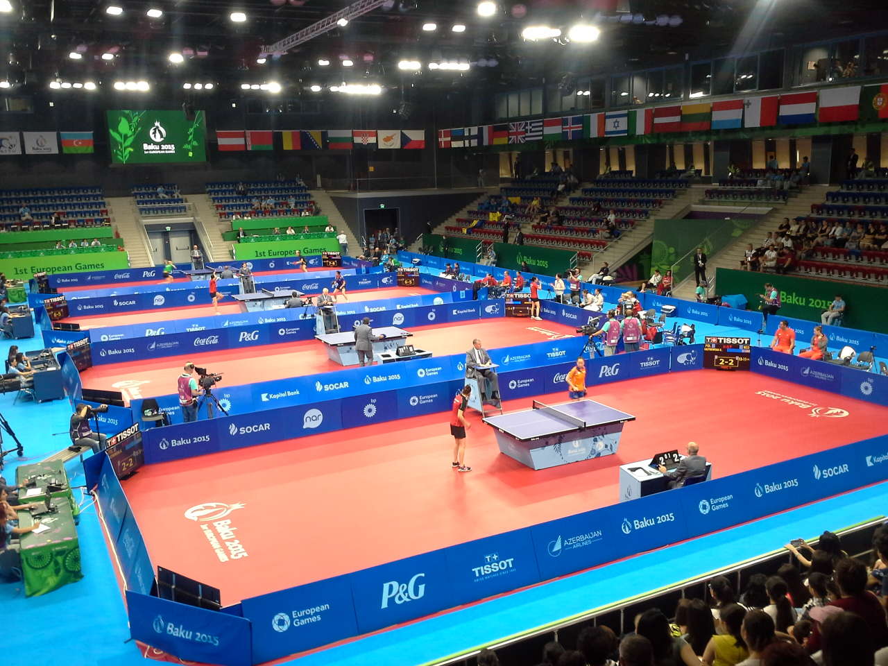 Avropa Oyunlarında qadın yığmalar stolüstü tenis yarışlarında güclərini yoxlayırlar (FOTO)