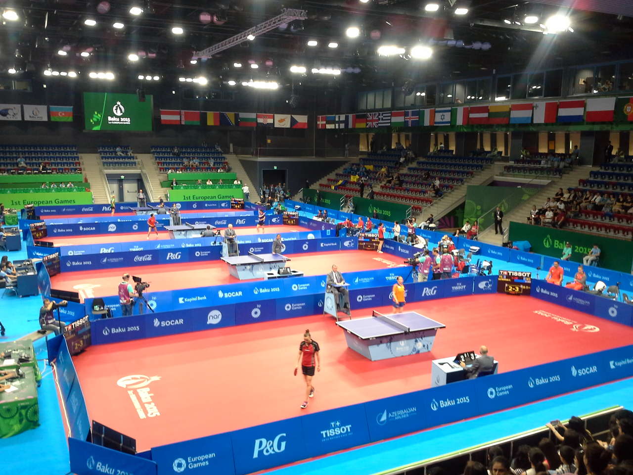 Avropa Oyunlarında qadın yığmalar stolüstü tenis yarışlarında güclərini yoxlayırlar (FOTO)
