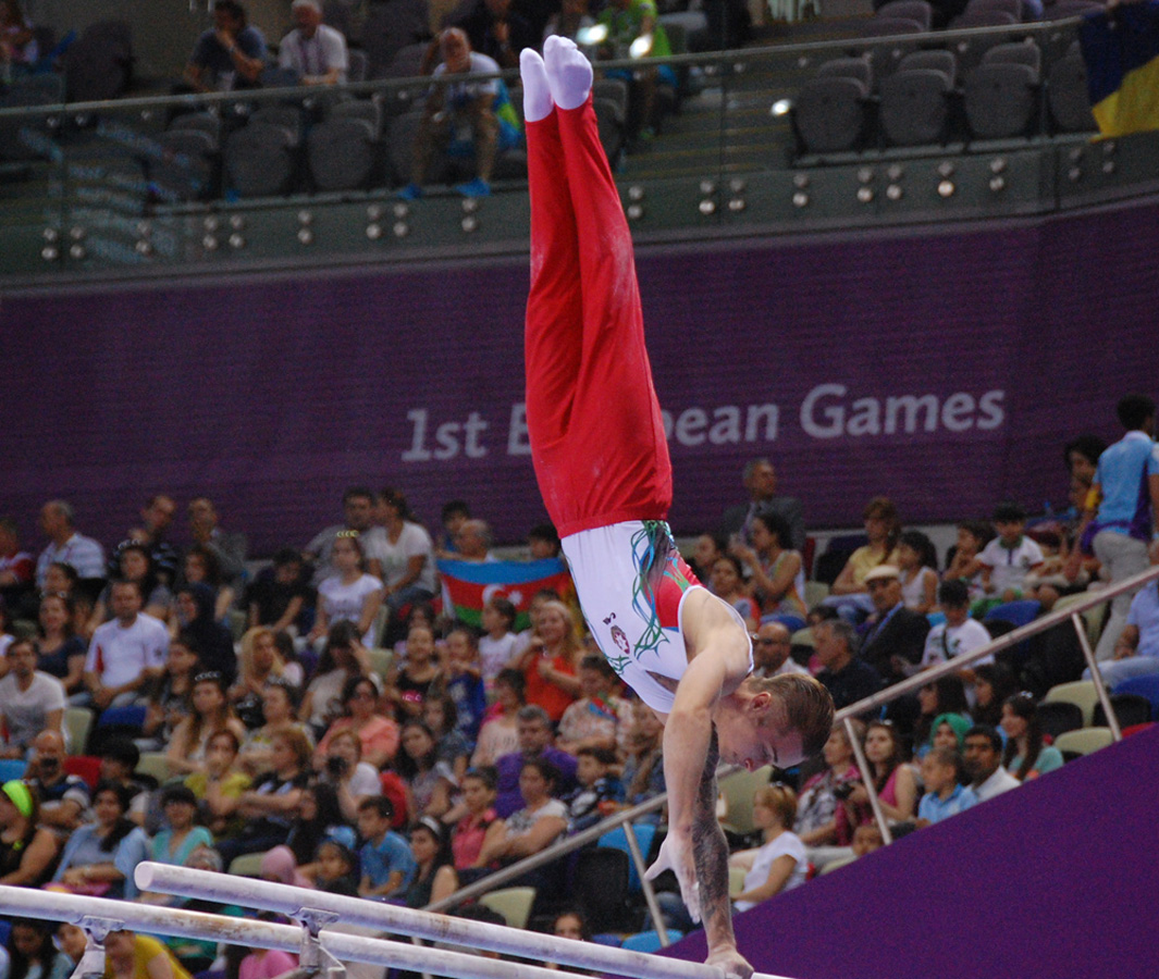 Azərbaycanın kişilərdən ibarət gimnastika yığması bürünc medal qazandı (FOTO)