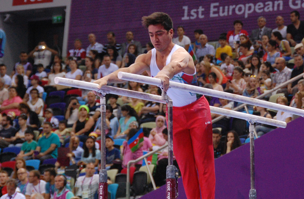 Azərbaycanın kişilərdən ibarət gimnastika yığması bürünc medal qazandı (FOTO)