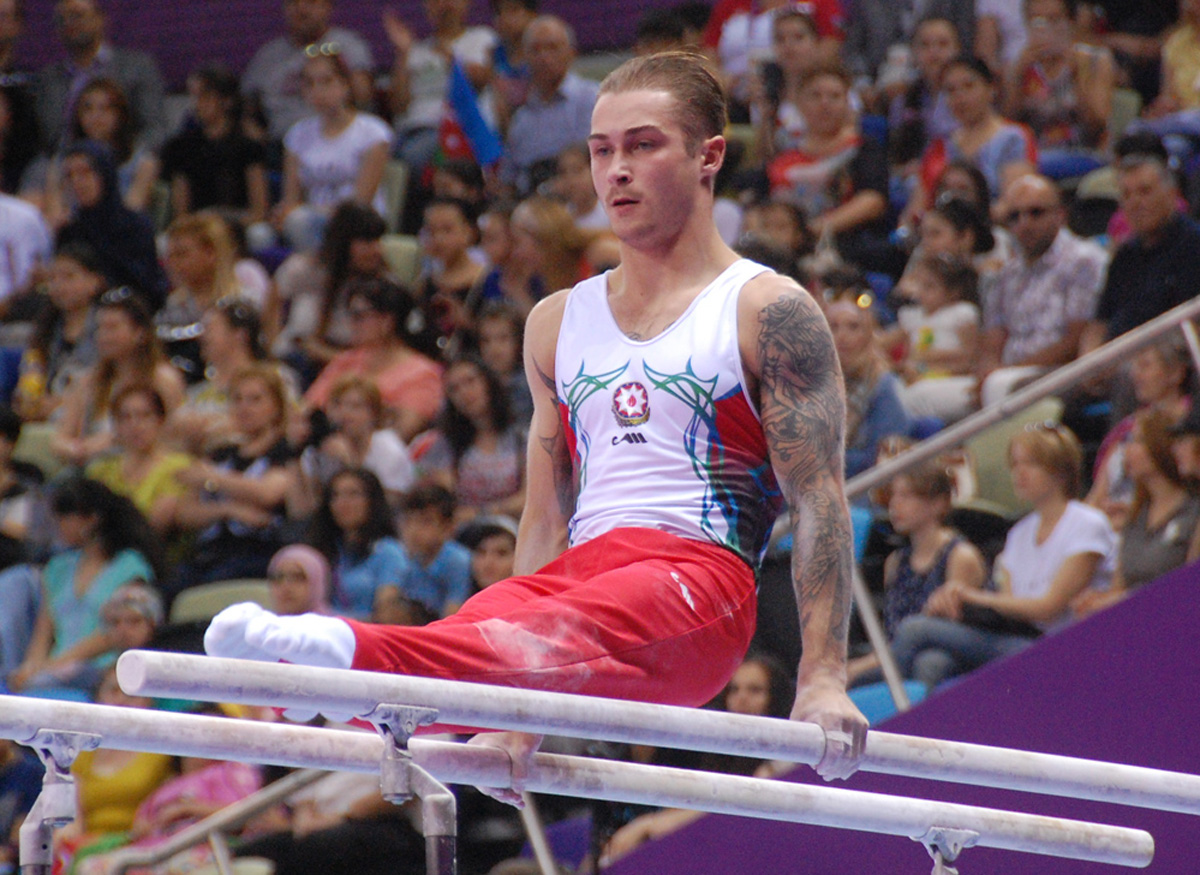 Azərbaycanın kişilərdən ibarət gimnastika yığması bürünc medal qazandı (FOTO)