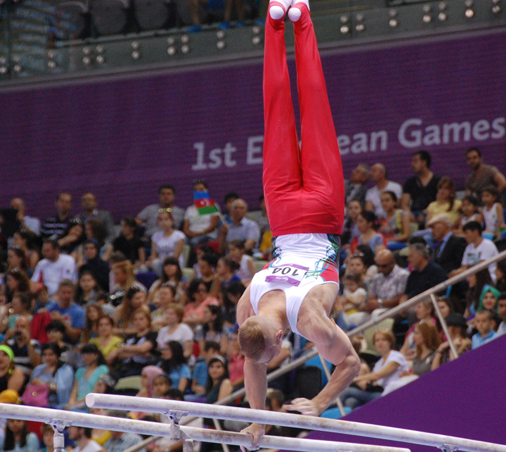 Azərbaycanın kişilərdən ibarət gimnastika yığması bürünc medal qazandı (FOTO)