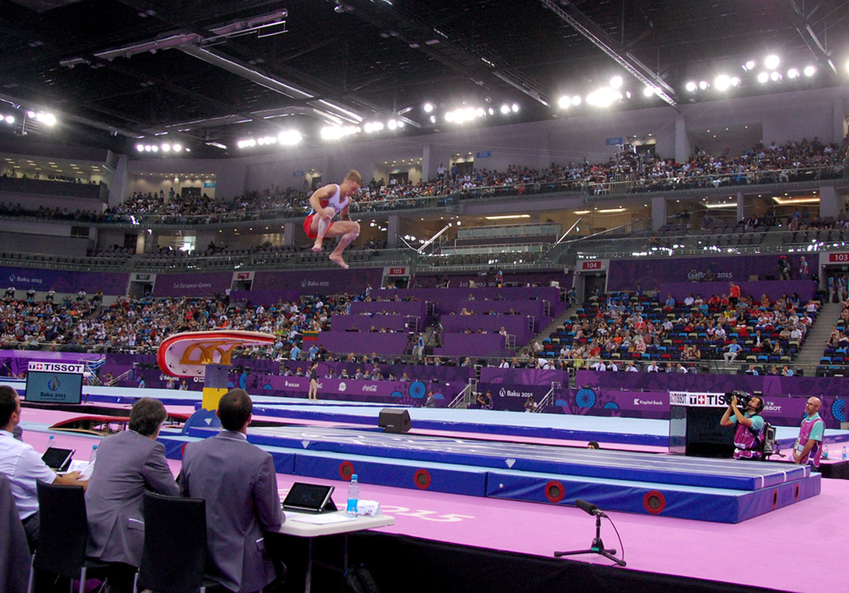Azərbaycanın kişilərdən ibarət gimnastika yığması bürünc medal qazandı (FOTO)