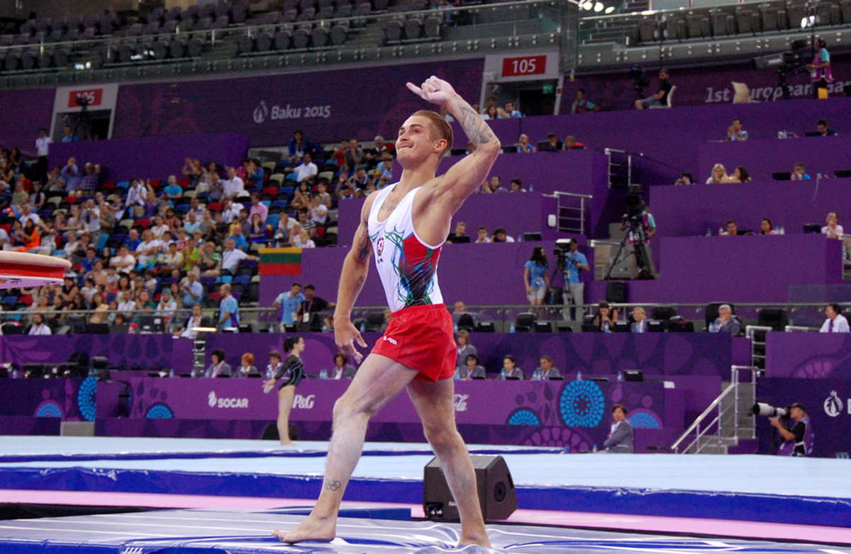 Azərbaycanın kişilərdən ibarət gimnastika yığması bürünc medal qazandı (FOTO)