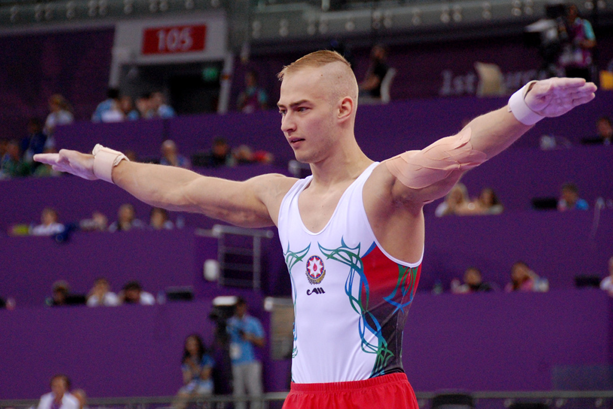 Azərbaycanın kişilərdən ibarət gimnastika yığması bürünc medal qazandı (FOTO)