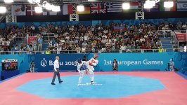 Azərbaycanlı kişi taekvondoçu 1/4 final mərhələsinə çıxdı (FOTO)