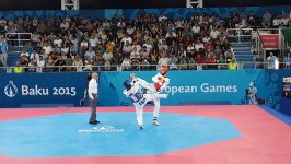Azərbaycanlı kişi taekvondoçu 1/4 final mərhələsinə çıxdı (FOTO)