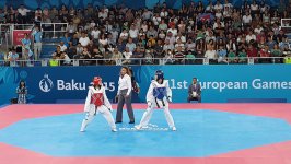 Azərbaycanlı qadın taekvondoçu ¼ final mərhələsinə çıxıb (FOTO)