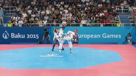 Azərbaycanlı qadın taekvondoçu ¼ final mərhələsinə çıxıb (FOTO)