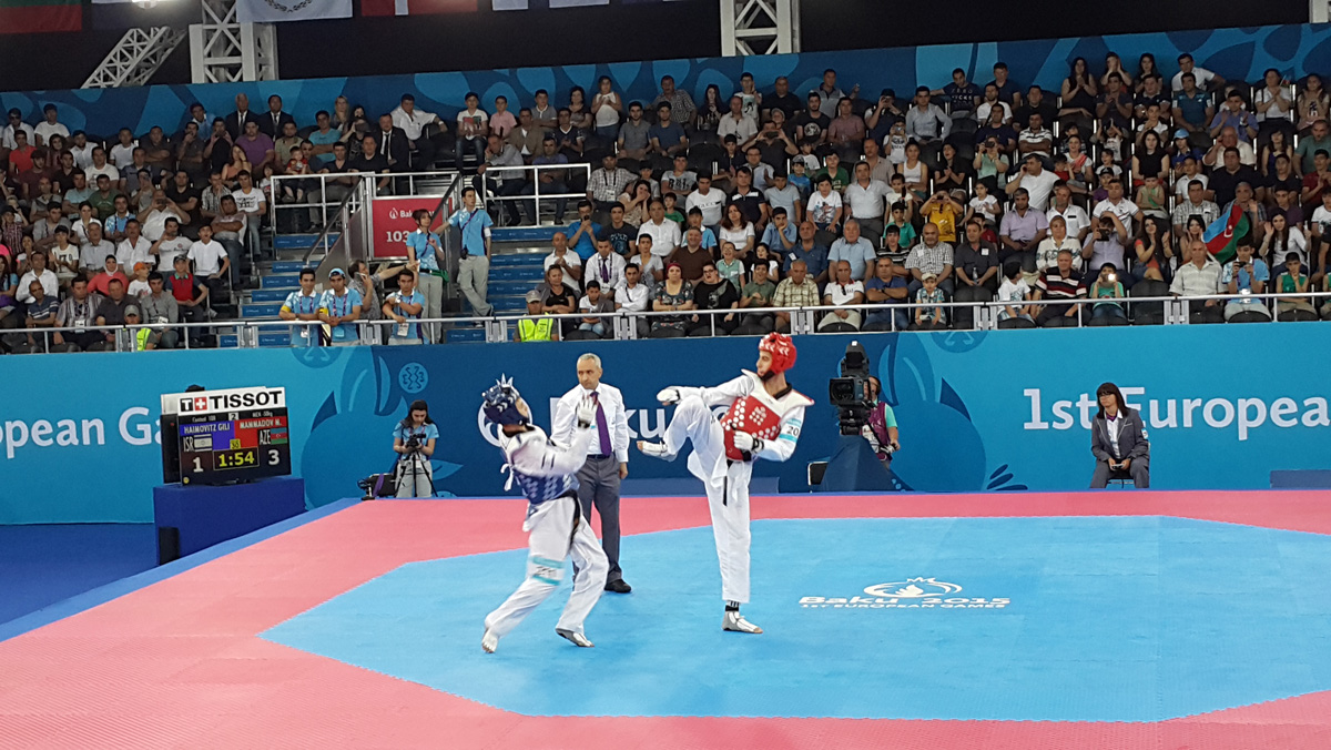 Azərbaycanlı kişi taekvondoçu 1/4 final mərhələsinə çıxdı (FOTO)
