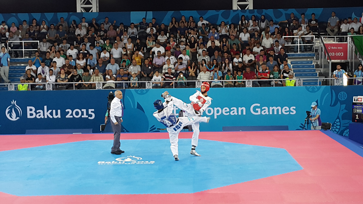 Azərbaycanlı kişi taekvondoçu 1/4 final mərhələsinə çıxdı (FOTO)