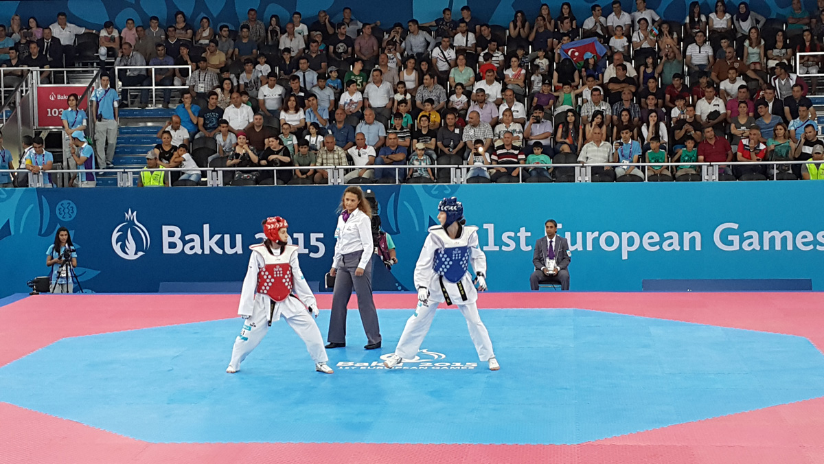 Azərbaycanlı qadın taekvondoçu ¼ final mərhələsinə çıxıb (FOTO)